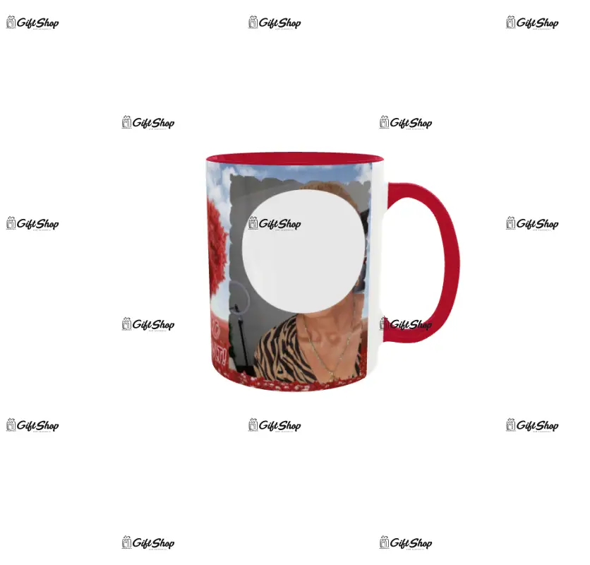 Te iubesc foarte mult, cana din ceramica, 330ml, personalizata cu 2 poze si text model 3373